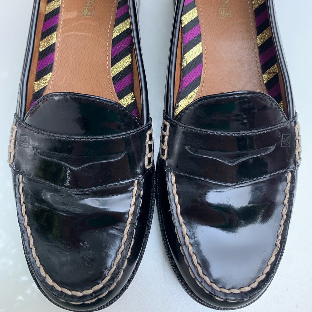Sperry Black Patent Loafer 6.5